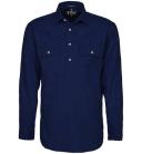 Ritemate Mens Closed Front Long Sleeve Shirt - 10 Colours, 5XL / Red