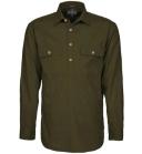 Ritemate Mens Closed Front Long Sleeve Shirt - 10 Colours, 5XL / Red