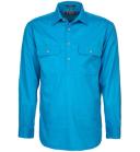 Ritemate Mens Closed Front Long Sleeve Shirt - 10 Colours, 5XL / Red