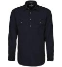 Ritemate Mens Closed Front Long Sleeve Shirt - 10 Colours, 5XL / Red