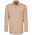 Ritemate Mens Closed Front Long Sleeve Shirt - 10 Colours, 5XL / Red