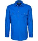 Ritemate Mens Closed Front Long Sleeve Shirt - 10 Colours, 5XL / Red
