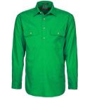 Ritemate Mens Closed Front Long Sleeve Shirt - 10 Colours, 5XL / Red