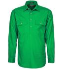 Ritemate Mens Closed Front Long Sleeve Shirt - 10 Colours, XS / Olive