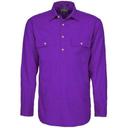 Ritemate Mens Closed Front Long Sleeve Shirt - Azure, Azure / XL