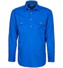 Ritemate Mens Closed Front Long Sleeve Shirt - Azure, Azure / XL