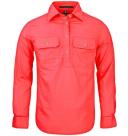 Ritemate Womens Closed Front Long Sleeve Shirt - 10 Colours, 06 / Cobalt Blue