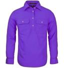 Ritemate Womens Closed Front Long Sleeve Shirt - 10 Colours, 16 / Hot Pink