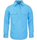 Ritemate Womens Closed Front Long Sleeve Shirt - 10 Colours, 16 / Hot Pink