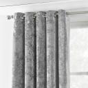 Riva Paoletti Verona Ringtop Eyelet Curtains (Pair), 168cm x 183cm, Pewter Grey