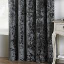 Riva Paoletti Verona Ringtop Eyelet Curtains (Pair), 168cm x 183cm, Pewter Grey