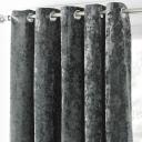Riva Paoletti Verona Ringtop Eyelet Curtains (Pair), 168cm x 183cm, Pewter Grey