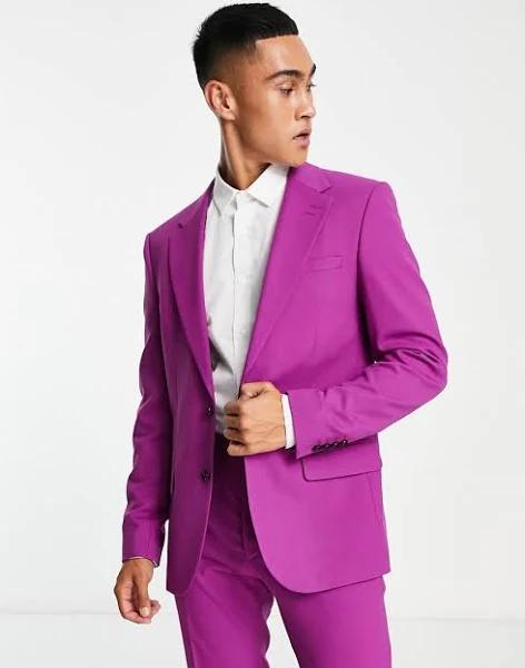 River Island Suit Jacket in Purple