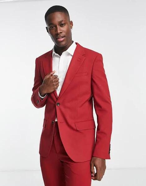 River Island Suit Jacket in Red