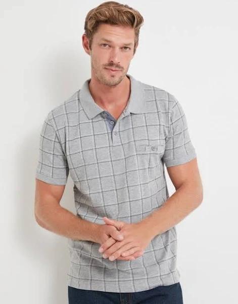 Rivers Double Check Print Jersey Polo