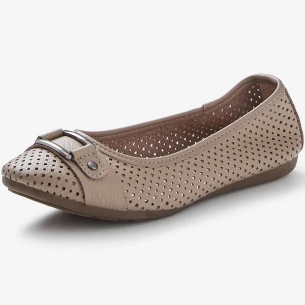 Rivers Leathersoft Trim Ballet Flat