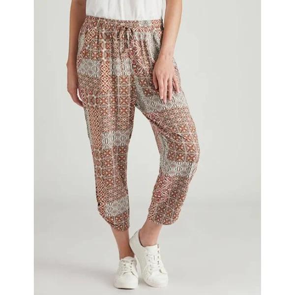 Rivers Printed Rayon Crop Pant - 16