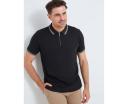 Rivers Short Sleeve Jersey Textured Zip Neck Polo