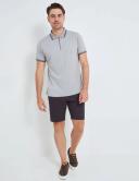 Rivers Short Sleeve Jersey Textured Zip Neck Polo