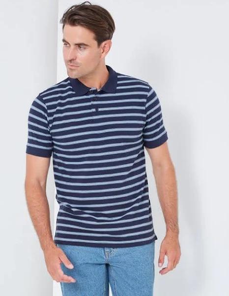 Rivers Short Sleeve Stripe Pique Polo