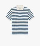 RM Williams Mens Cotton Pique Regular Fit Rod Polo's Blue/White / 4XL
