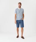 RM Williams Mens Cotton Pique Regular Fit Rod Polo's Blue/White / 4XL