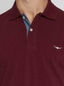 RM Williams Mens Rod Polo Burgundy / 4XL