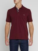 RM Williams Mens Rod Polo Burgundy / 4XL