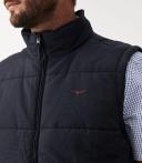 RM Williams Patterson Creek Vest Navy/Burgundy / XB