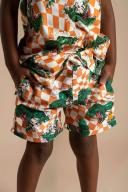 Rock Your Baby Checker Dino Boardshorts with Mesh Lining 2