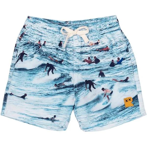 Rock Your Baby Waves Boardshorts with Mesh Lining in Blue 10