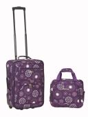 Rockland Rio 2 Piece Carry On Luggage Set - Purple Pearl - Luggage Sets