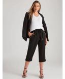 Rockmans Crop Linen Button Pants - EOFY Sale