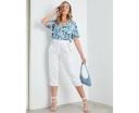 Rockmans Crop Linen Button Pants - EOFY Sale