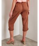 Rockmans Crop Linen Button Pants - EOFY Sale