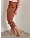 Rockmans Crop Linen Button Pants - EOFY Sale