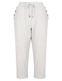 Rockmans Crop Linen Button Pants Latte - 12