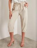 Rockmans Crop Linen Button Pants - Mother's Day Sale 2023