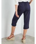 Rockmans Crop Linen Button Pants