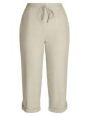 Rockmans Crop Linen Pants Tea - 20 - AfterPay & Klarna Available