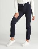 Rockmans Full Length Wide Waistband Ponte Pant - Navy - Womens Trousers - Size 8 - Ezibuy