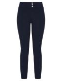 Rockmans Full Length Wide Waistband Ponte Pant - Navy - Womens Trousers - Size 8 - Ezibuy
