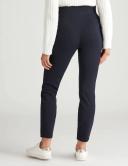 Rockmans Full Length Wide Waistband Ponte Pant - Navy - Womens Trousers - Size 8 - Ezibuy