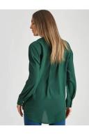 Rockmans Long Sleeve Collar V Neck Tunic Woven Top