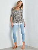Rockmans Long Sleeve Double Layer Chain Neck Woven Top