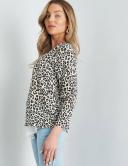 Rockmans Long Sleeve Double Layer Chain Neck Woven Top