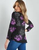 Rockmans Long Sleeve Double Layer Chain Neck Woven Top