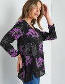 Rockmans Long Sleeve Double Layer Chain Neck Woven Top