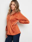Rockmans Long Sleeve Neck Detail Floaty Top