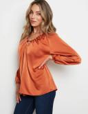 Rockmans Long Sleeve Neck Detail Floaty Top